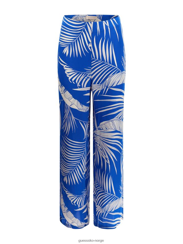 Guess all over print bukse blå multi blå multi kvinner F0LJ803459