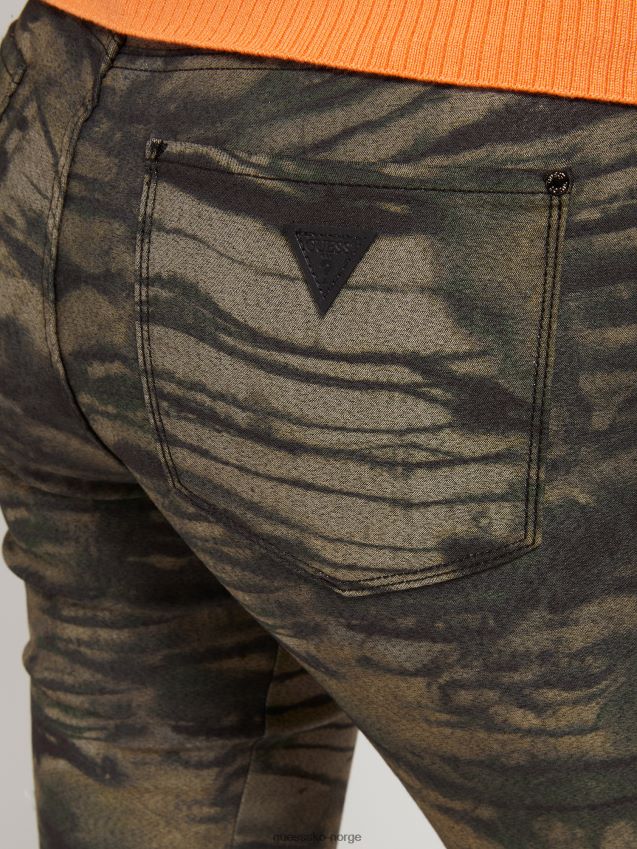 Guess all-over print skinny fit bukse grønn multi grønn multi kvinner F0LJ806052