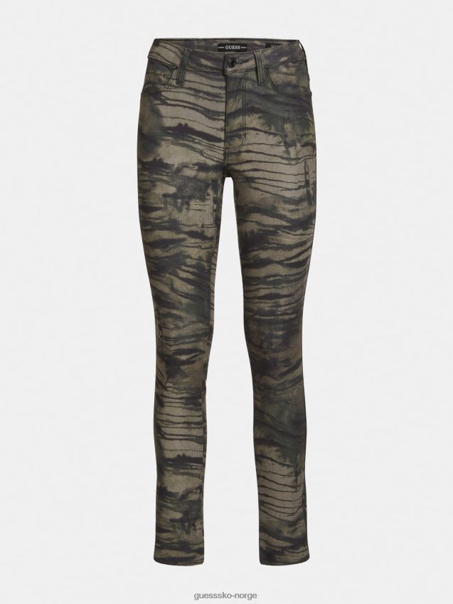 Guess all-over print skinny fit bukse grønn multi grønn multi kvinner F0LJ806052