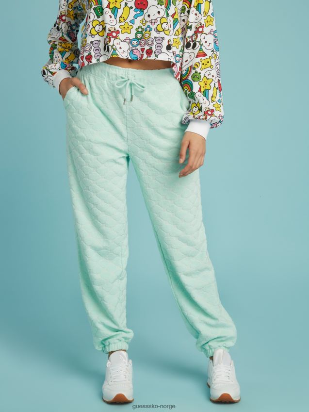 Guess blå bukse med all-over print blå kvinner F0LJ806311