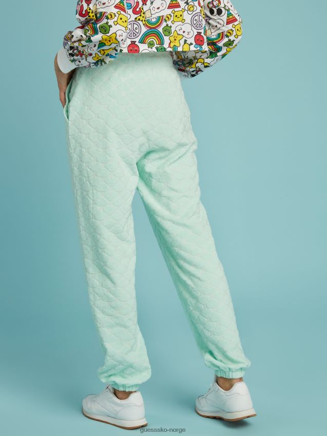 Guess blå bukse med all-over print blå kvinner F0LJ806311