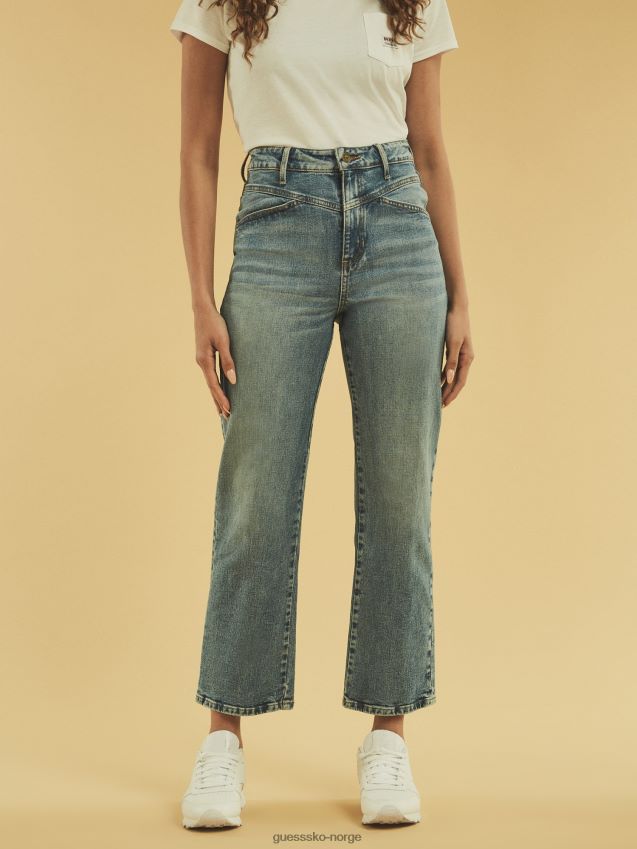 Guess blå denimbukse med avslappet passform blå kvinner F0LJ805948