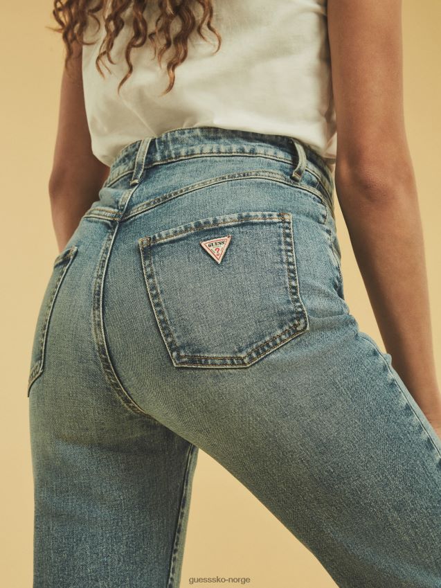 Guess blå denimbukse med avslappet passform blå kvinner F0LJ805948