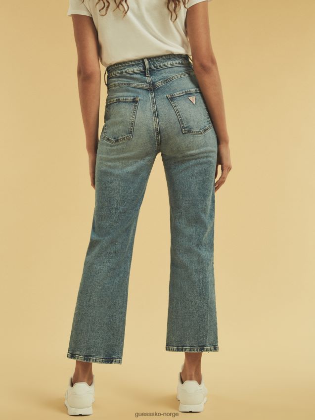 Guess blå denimbukse med avslappet passform blå kvinner F0LJ805948