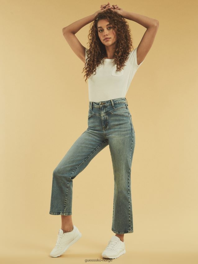 Guess blå denimbukse med avslappet passform blå kvinner F0LJ805948