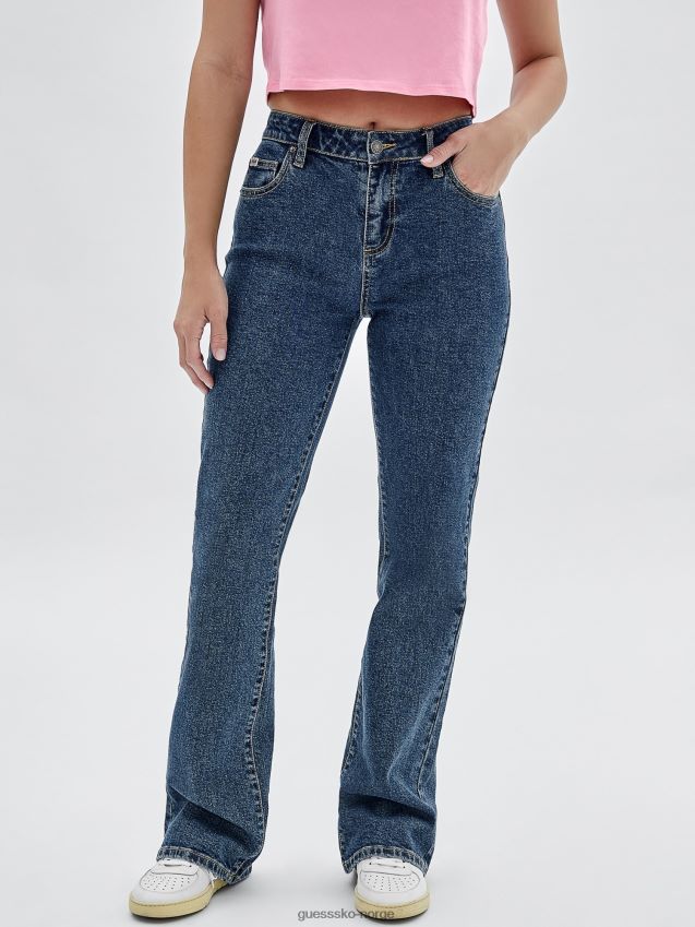 Guess blå denimbukse med avslappet passform ny trend blå kvinner F0LJ803456