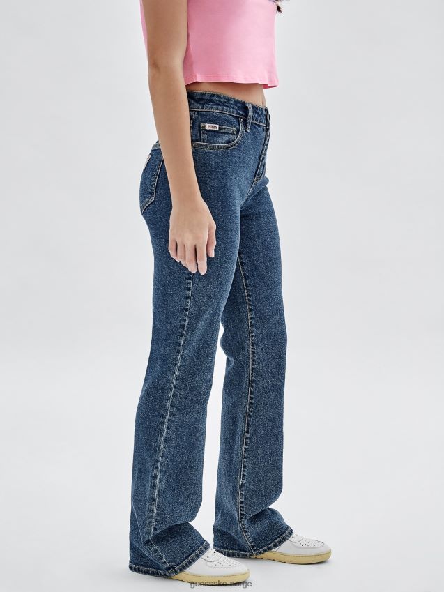 Guess blå denimbukse med avslappet passform ny trend blå kvinner F0LJ803456