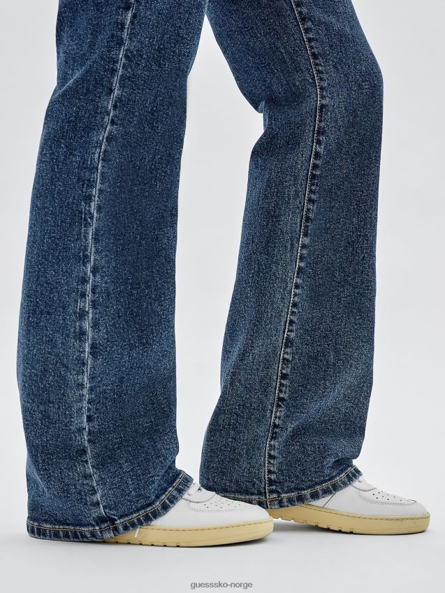 Guess blå denimbukse med avslappet passform ny trend blå kvinner F0LJ803456
