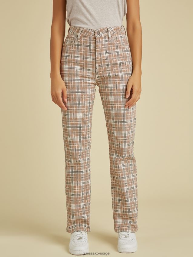 Guess brun denimbukse med avslappet passform brun kvinner F0LJ806051