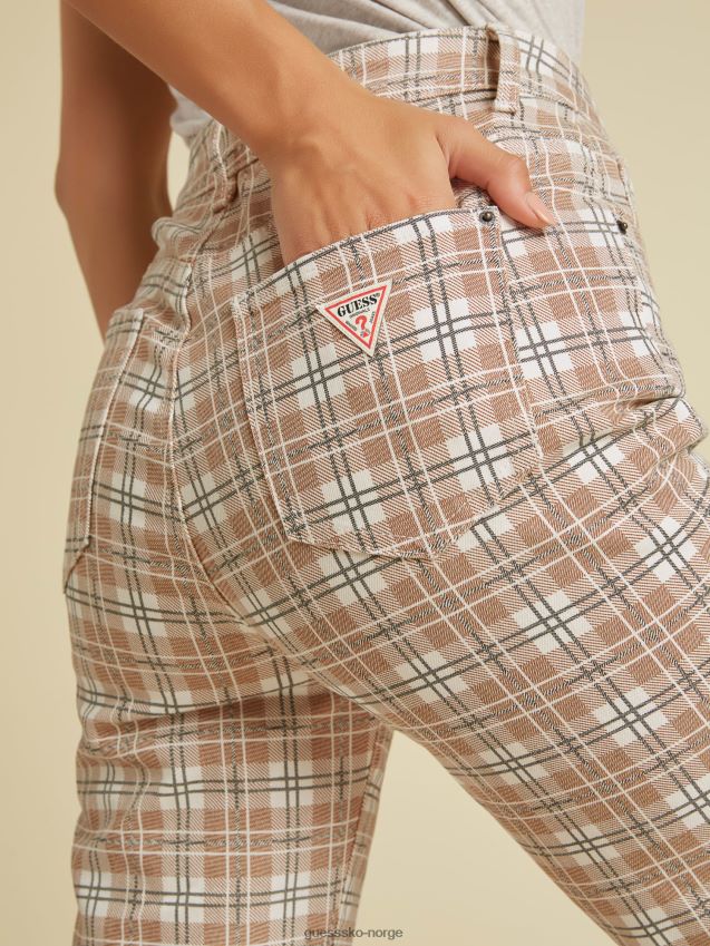 Guess brun denimbukse med avslappet passform brun kvinner F0LJ806051