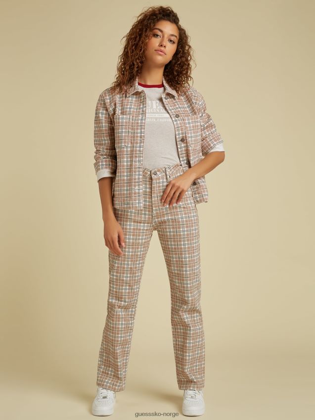 Guess brun denimbukse med avslappet passform brun kvinner F0LJ806051