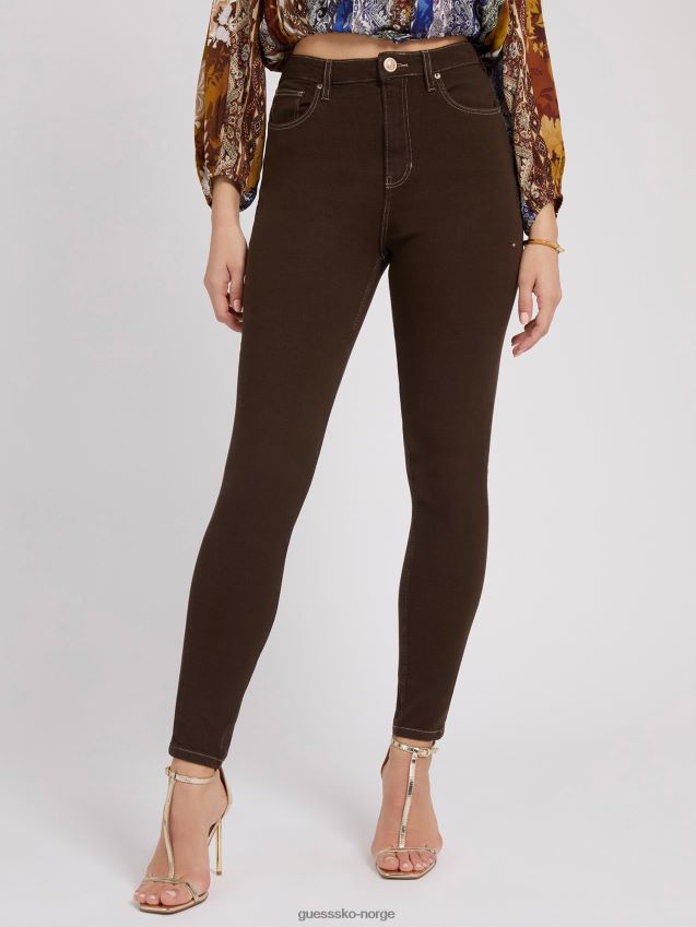 Guess brun skinny fit bukse brun kvinner F0LJ803245