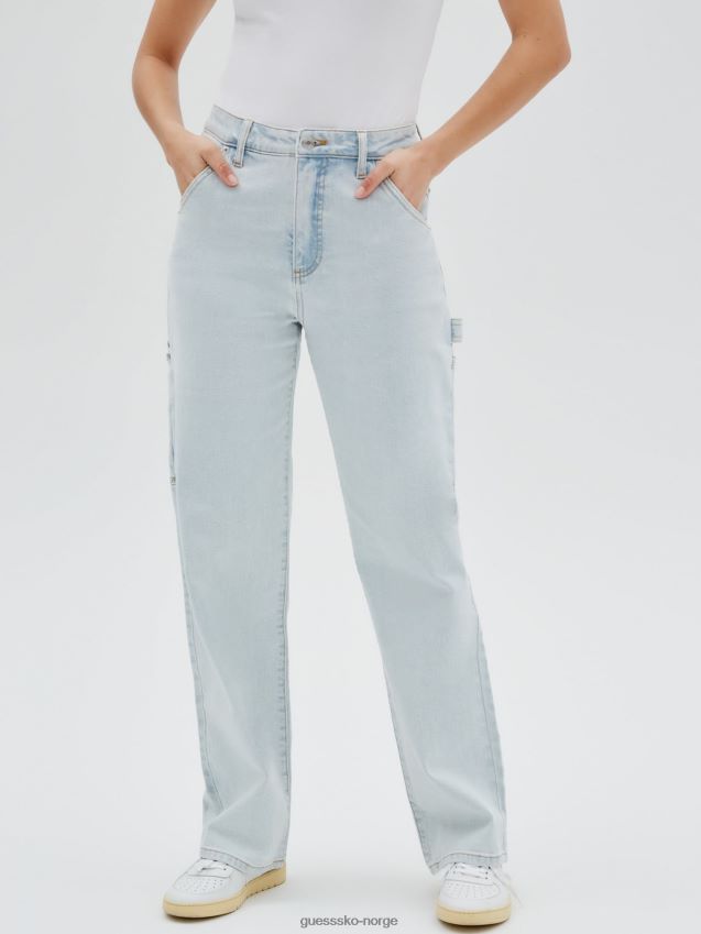 Guess cargo denim bukse grå grå kvinner F0LJ802730