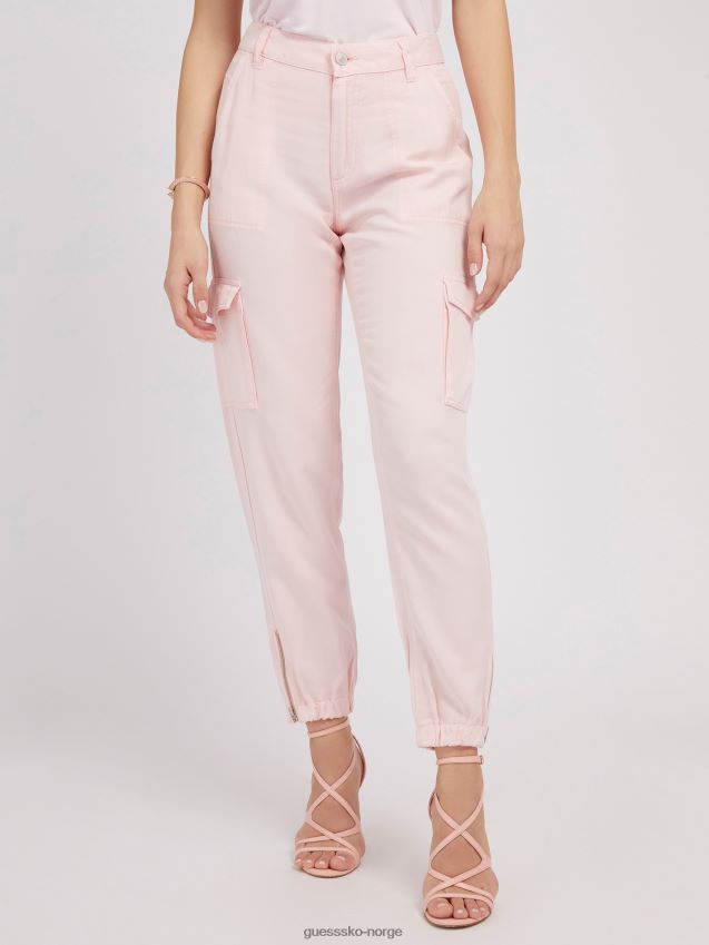 Guess cargo denim bukse rosa rosa kvinner F0LJ803496