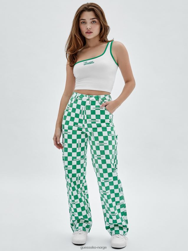 Guess cargo denimbukse grønn multi grønn multi kvinner F0LJ803041