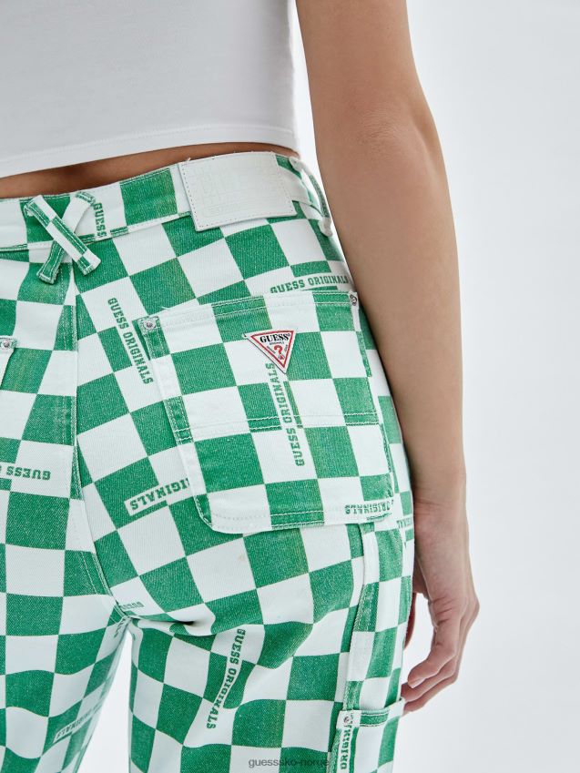 Guess cargo denimbukse grønn multi grønn multi kvinner F0LJ803041