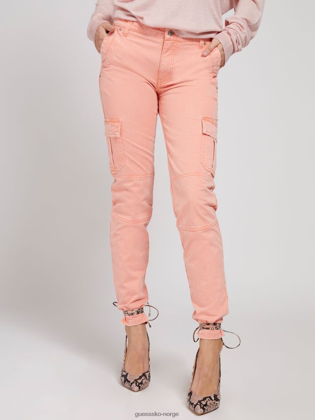 Guess cargo skinny fit bukse oransje oransje kvinner F0LJ806089