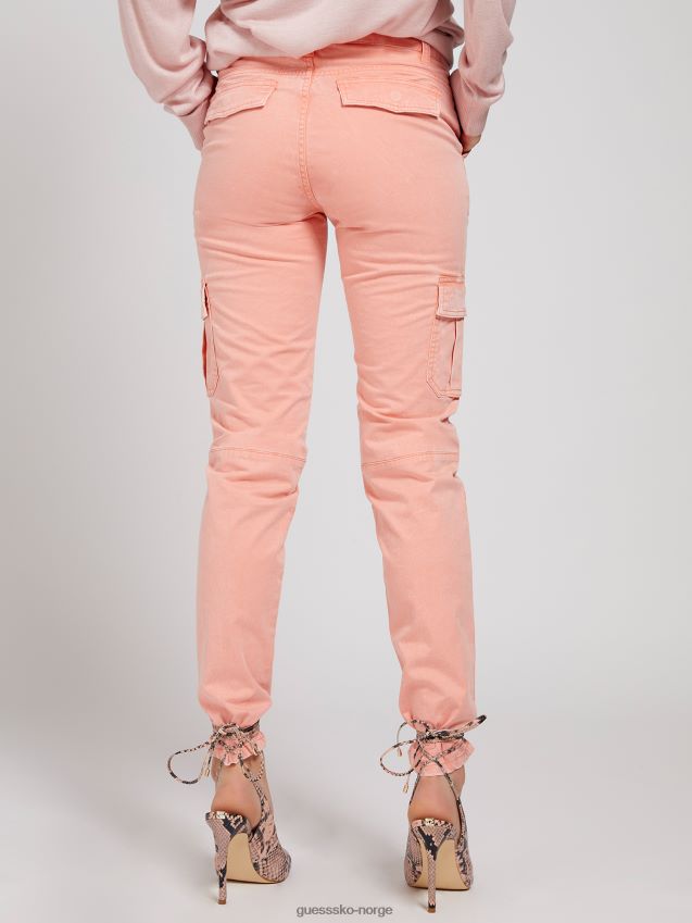 Guess cargo skinny fit bukse oransje oransje kvinner F0LJ806089