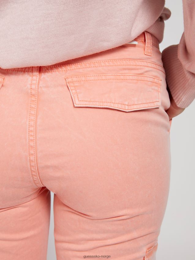 Guess cargo skinny fit bukse oransje oransje kvinner F0LJ806089
