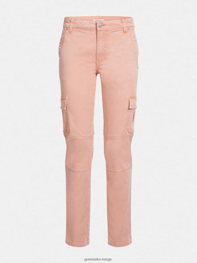Guess cargo skinny fit bukse oransje oransje kvinner F0LJ806089