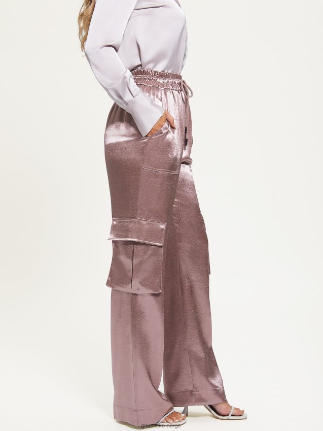 Guess chantal metallic cargo bukser rosa fiolett rosa fiolett kvinner F0LJ809213