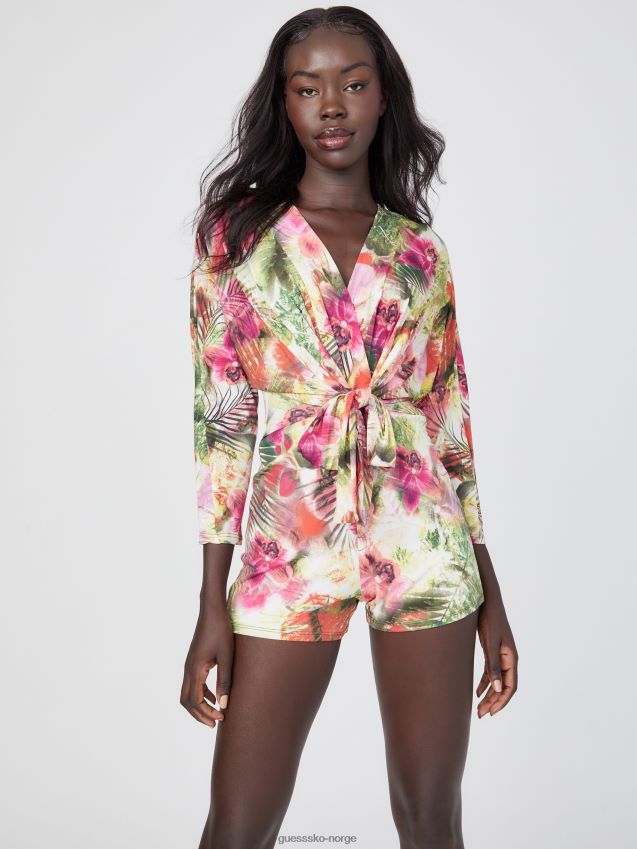 Guess gabriella trykt romper tropiske blomster print print med tropiske blomster kvinner F0LJ807350