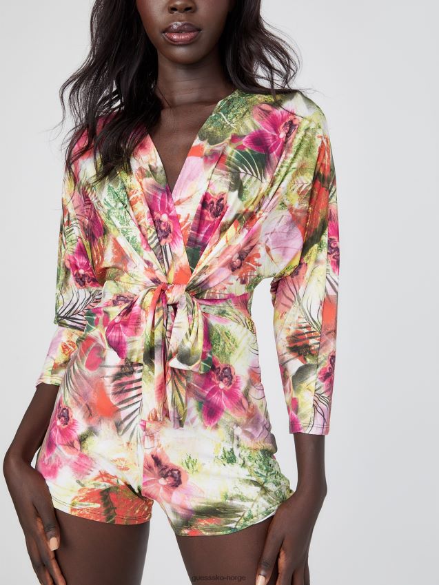 Guess gabriella trykt romper tropiske blomster print print med tropiske blomster kvinner F0LJ807350