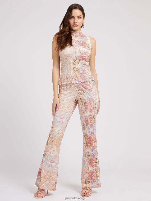 Guess genserbukse med paisley-print i multi rosa multi rosa kvinner F0LJ802810