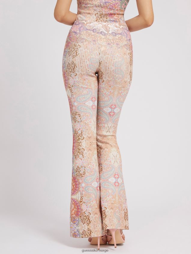 Guess genserbukse med paisley-print i multi rosa multi rosa kvinner F0LJ802810