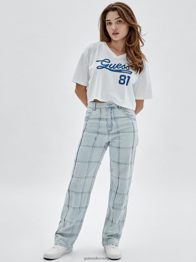 Guess grå denimbukse med avslappet passform grå kvinner F0LJ803198