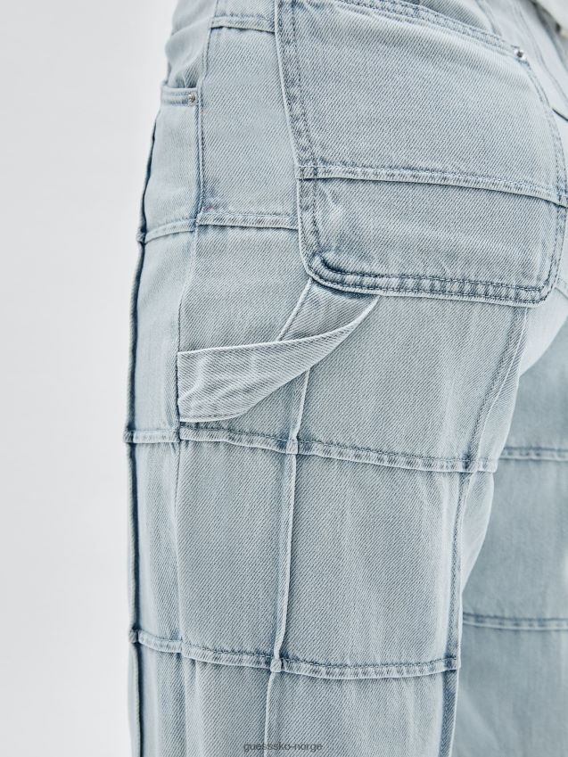 Guess grå denimbukse med avslappet passform grå kvinner F0LJ803198