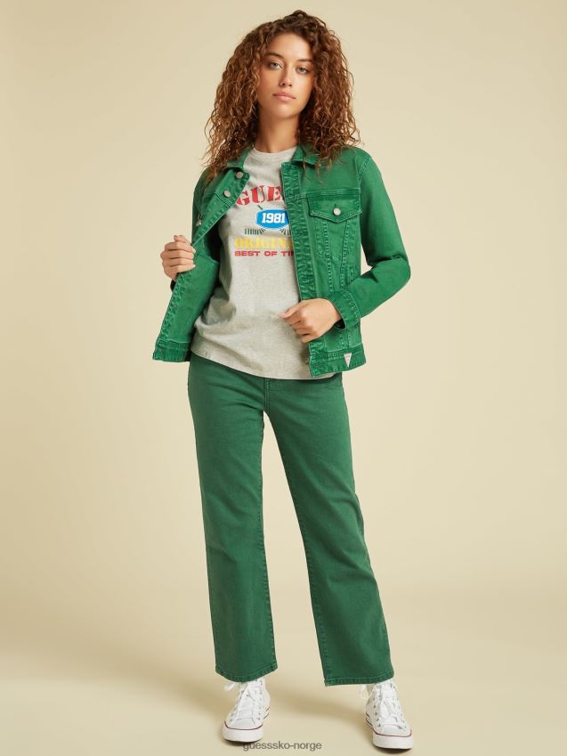 Guess grønn denimbukse med avslappet passform grønn kvinner F0LJ806523