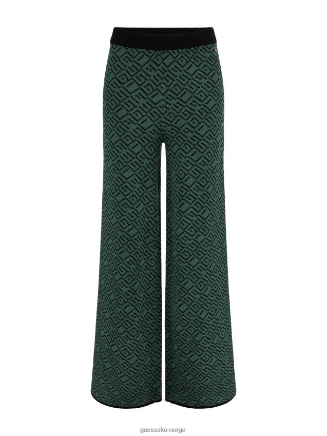 Guess grønn genser bukse med brede ben grønn kvinner F0LJ803154