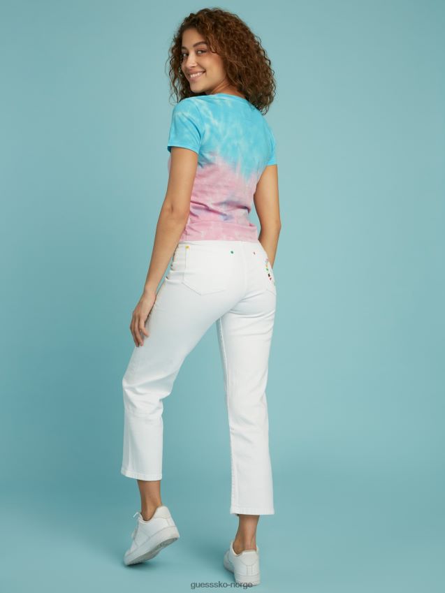 Guess hvit denimbukse med avslappet passform hvit kvinner F0LJ806696