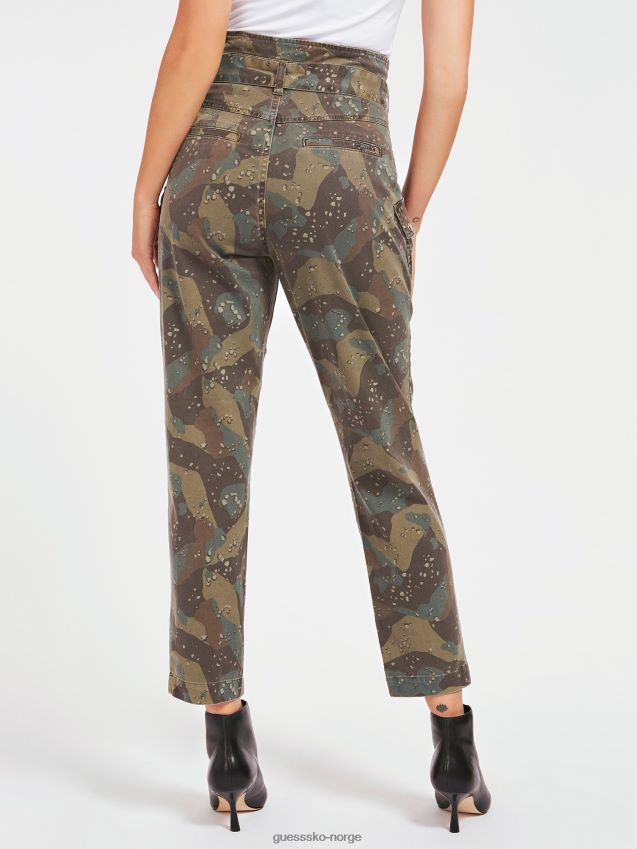 Guess kamuflasje over hele print bukse med avslappet passform kamuflere kvinner F0LJ805772