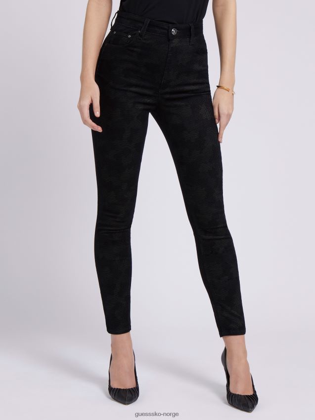 Guess kamuflasjetrykk skinny fit bukse svart svart kvinner F0LJ802852