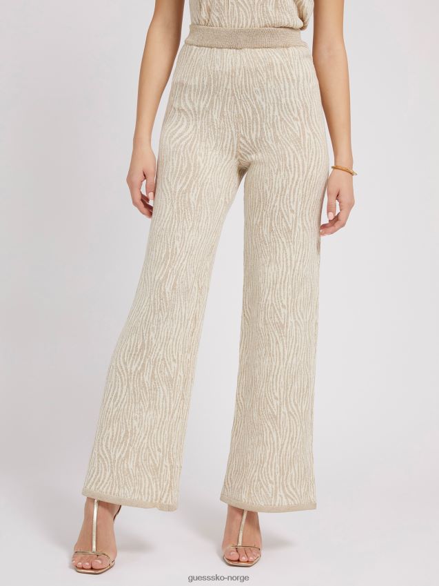 Guess krem genserbukse med animalier effekt krem kvinner F0LJ802752