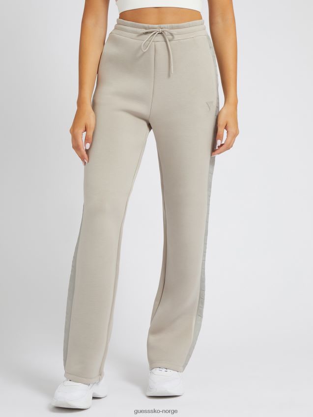 Guess logo tape bukse beige beige kvinner F0LJ803386