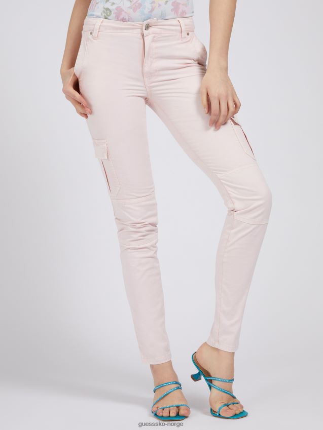Guess lys rosa cargo skinny fit bukse lyserosa kvinner F0LJ806119