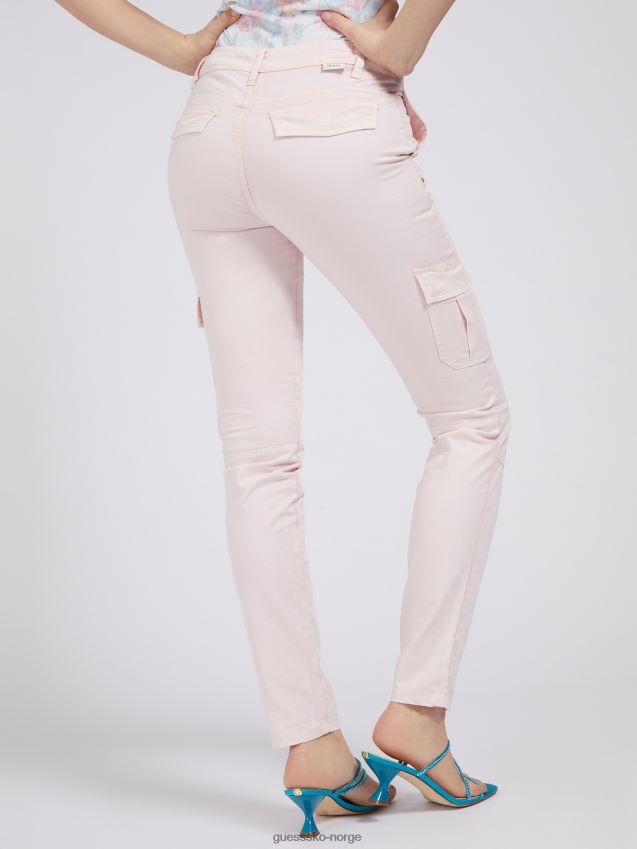 Guess lys rosa cargo skinny fit bukse lyserosa kvinner F0LJ806119
