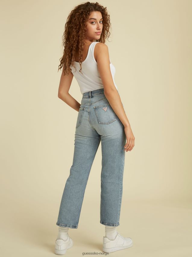 Guess lyseblå denimbukse med avslappet passform lyse blå kvinner F0LJ805921