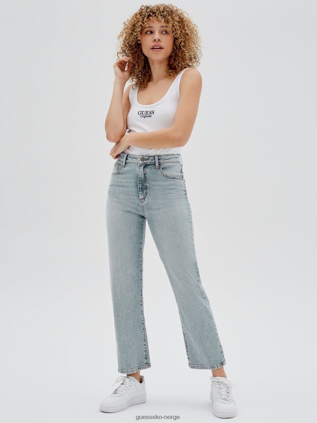 Guess lyseblå denimbukse med avslappet passform lyse blå kvinner F0LJ806180