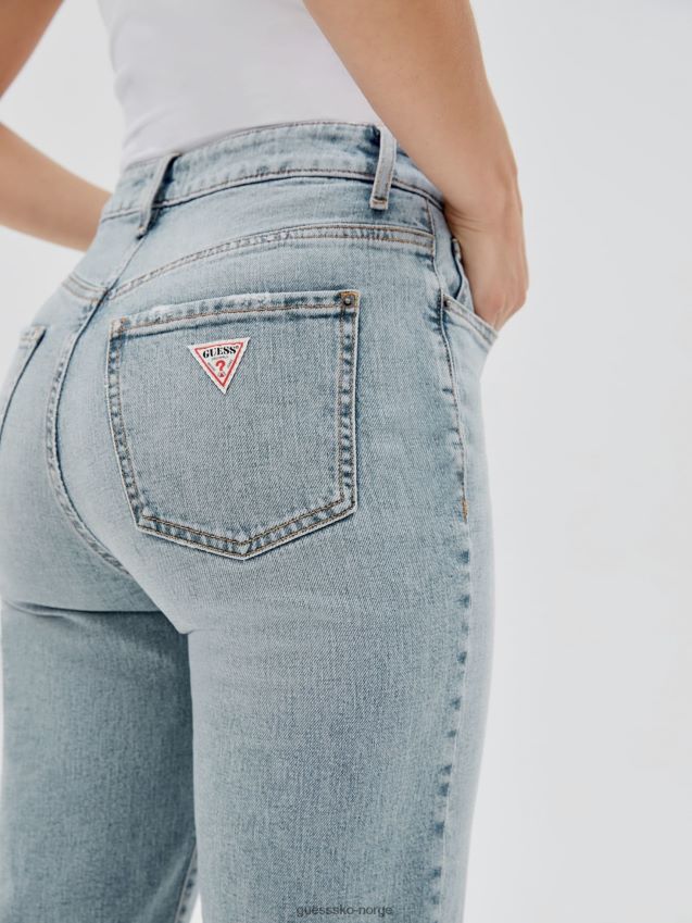 Guess lyseblå denimbukse med avslappet passform lyse blå kvinner F0LJ806180