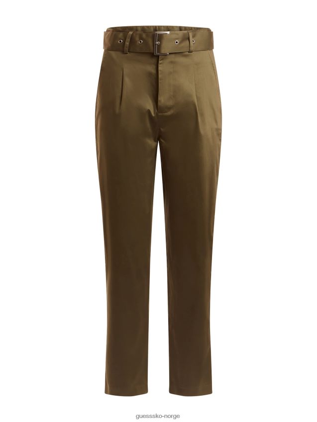 Guess satengbukse med grønn belte grønn kvinner F0LJ803104