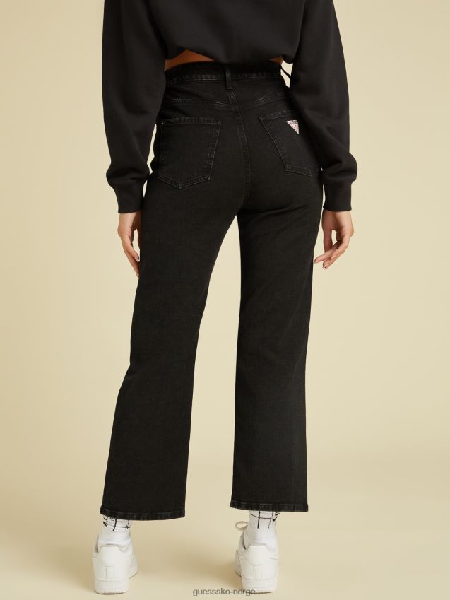 Guess svart denimbukse med avslappet passform svart kvinner F0LJ806077