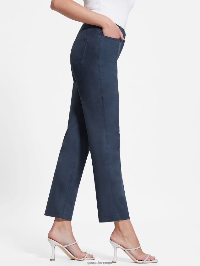 Guess svarte blå kelly straight bukser svertet blå kvinner F0LJ809224