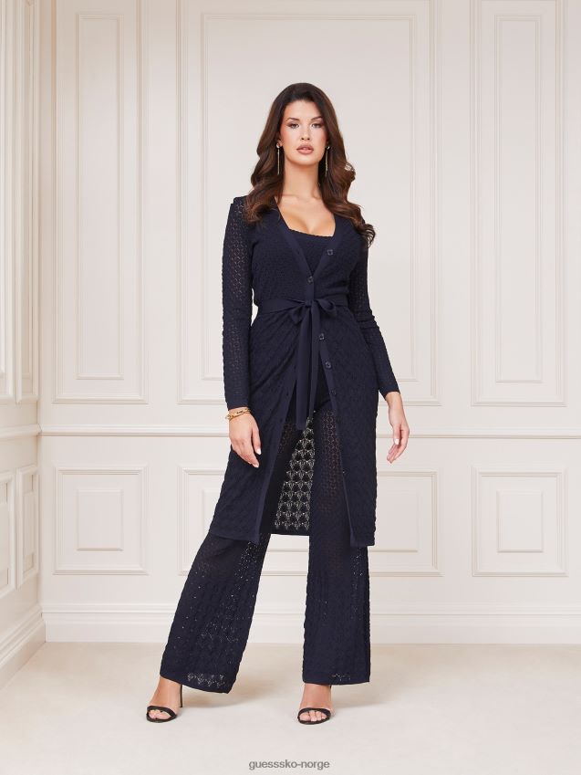 Guess blå marciano genser cardigan blå kvinner F0LJ803204