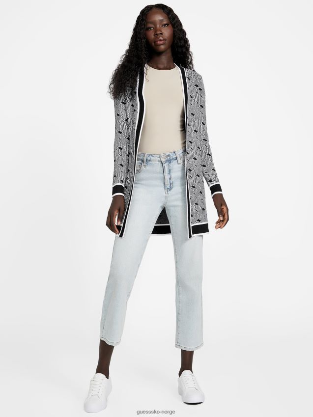 Guess jet black multi eco cachet logo cardigan jet black multi kvinner F0LJ807396
