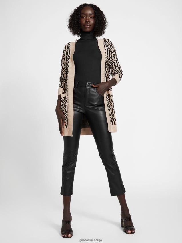 Guess madam sebra print cardigan mocassin multi mocassin multi kvinner F0LJ807037