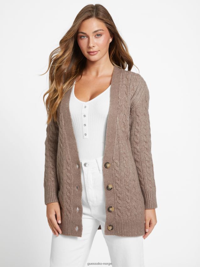 Guess ojai ullblanding cardigan myk mink myk mink kvinner F0LJ806900